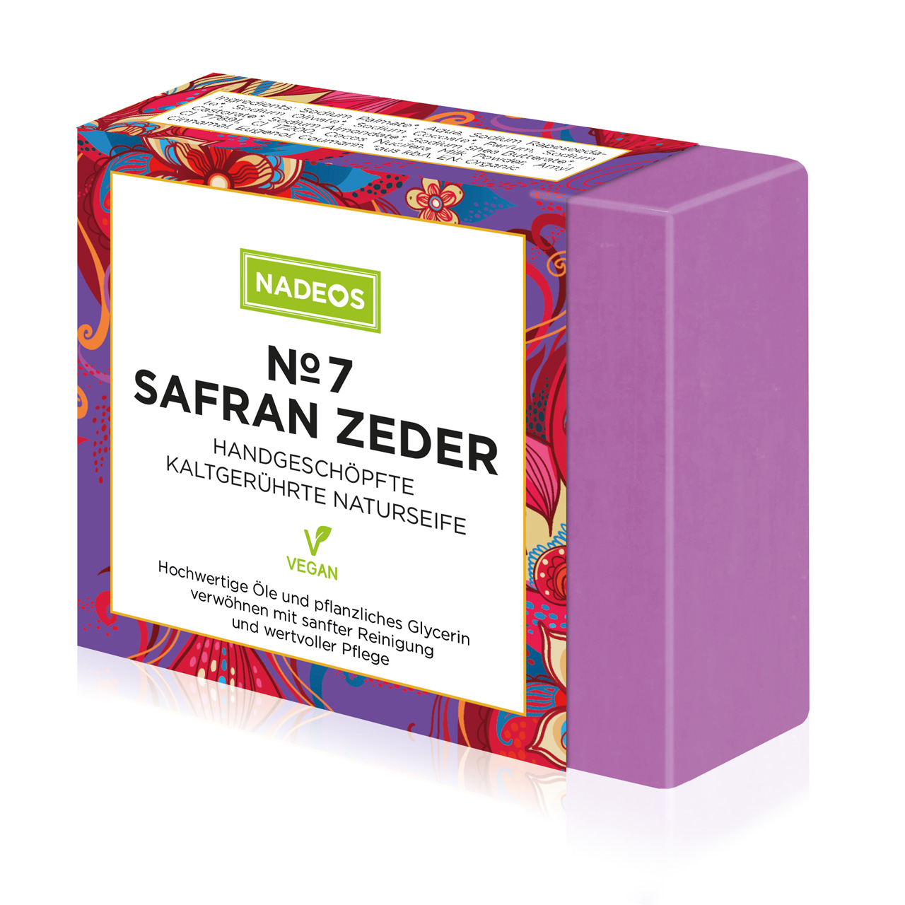 07-Safran-Zeder-Naturseife-von-NADEOS Nr. 7 Safran Zeder Naturseife