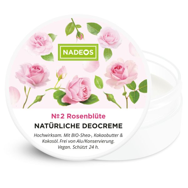 NADEOS Natürliche Deocreme No 2 Rosenblüte